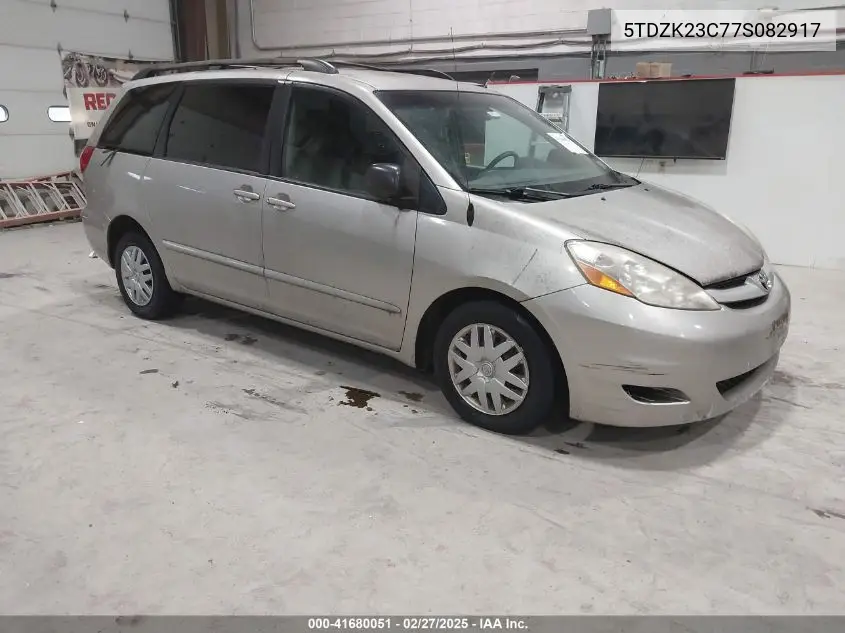 2007 Toyota Sienna Le VIN: 5TDZK23C77S082917