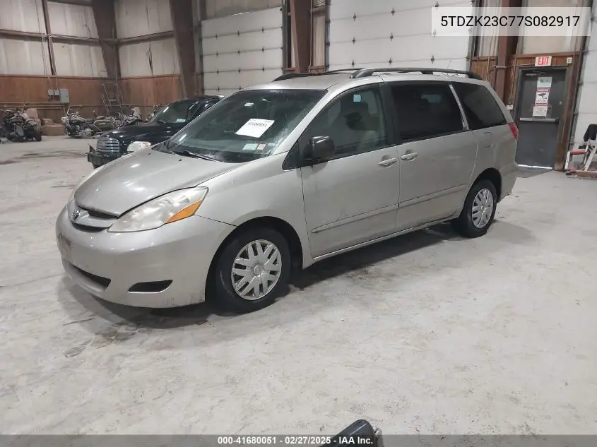 2007 Toyota Sienna Le VIN: 5TDZK23C77S082917