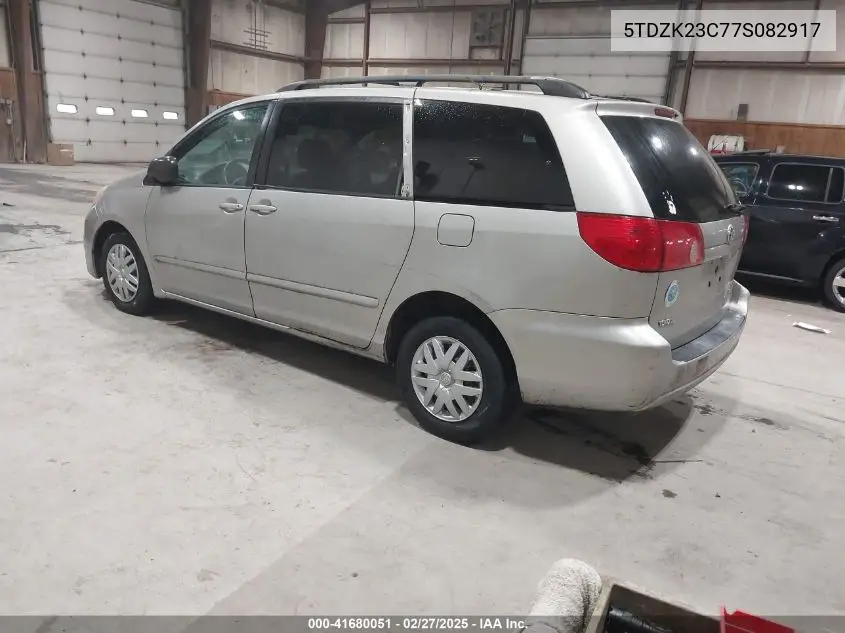 2007 Toyota Sienna Le VIN: 5TDZK23C77S082917