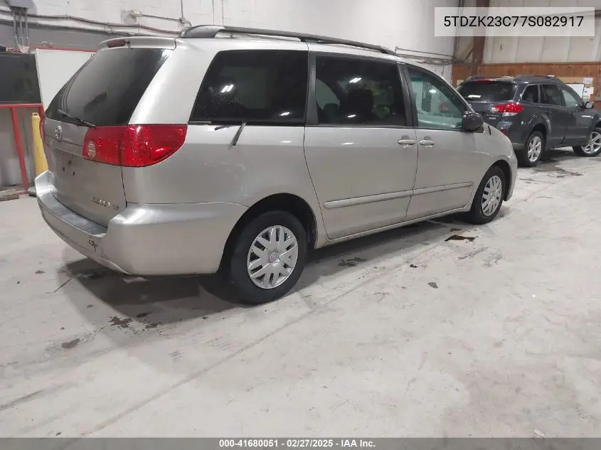2007 Toyota Sienna Le VIN: 5TDZK23C77S082917
