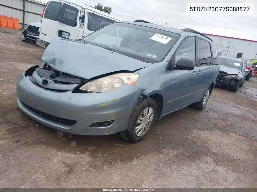 5TDZK23C77S088877 2007 Toyota Sienna Ce