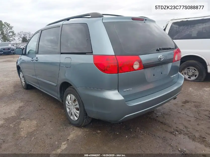 5TDZK23C77S088877 2007 Toyota Sienna Ce