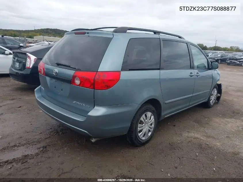 5TDZK23C77S088877 2007 Toyota Sienna Ce