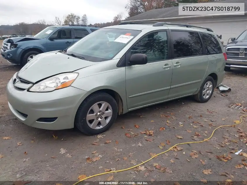 5TDZK23C47S018799 2007 Toyota Sienna Le