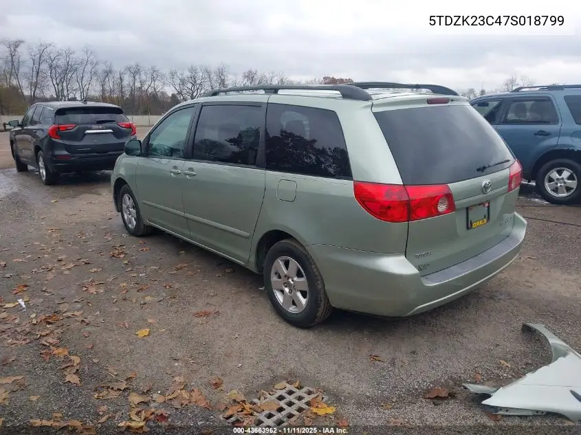 5TDZK23C47S018799 2007 Toyota Sienna Le