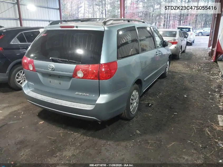 5TDZK23C47S055416 2007 Toyota Sienna Le
