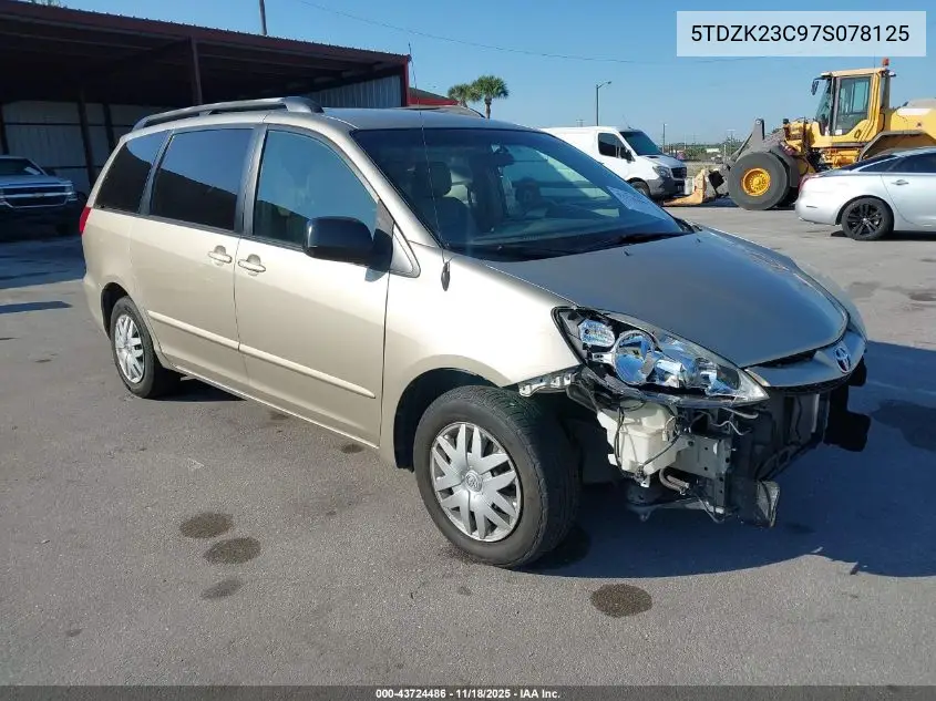 5TDZK23C97S078125 2007 Toyota Sienna Le
