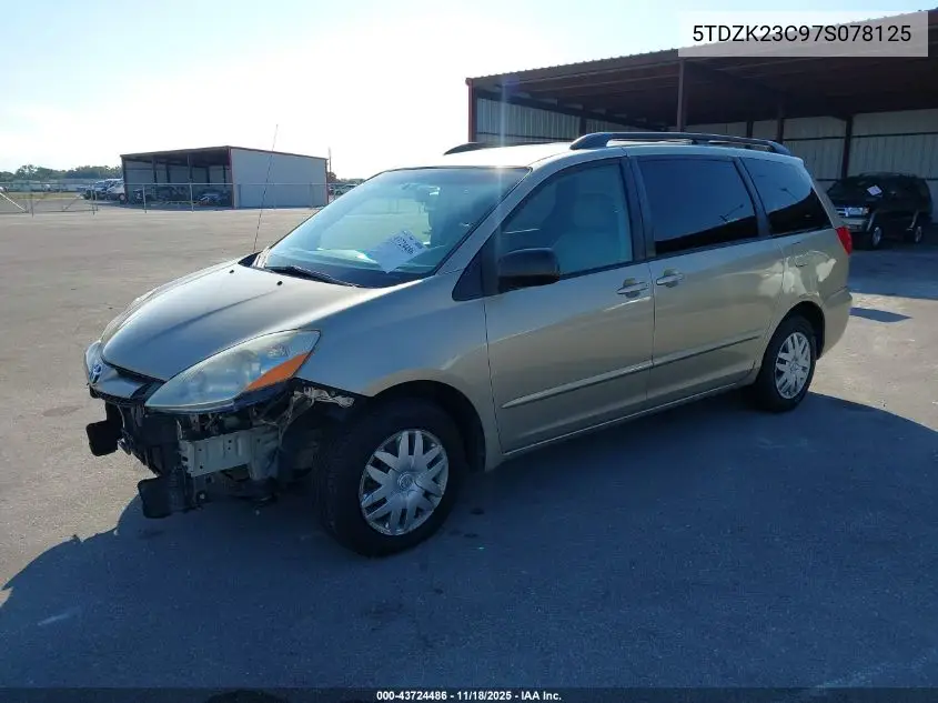 5TDZK23C97S078125 2007 Toyota Sienna Le