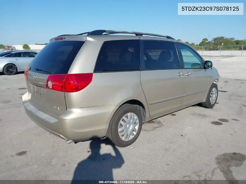 5TDZK23C97S078125 2007 Toyota Sienna Le