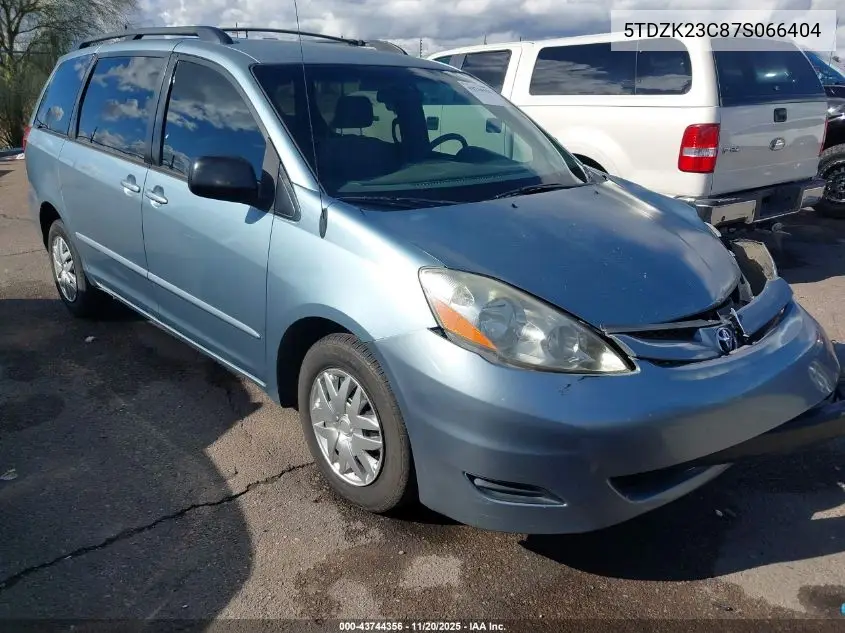5TDZK23C87S066404 2007 Toyota Sienna Le