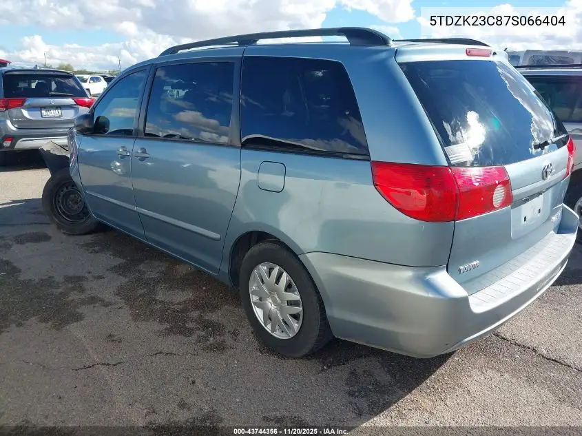 5TDZK23C87S066404 2007 Toyota Sienna Le