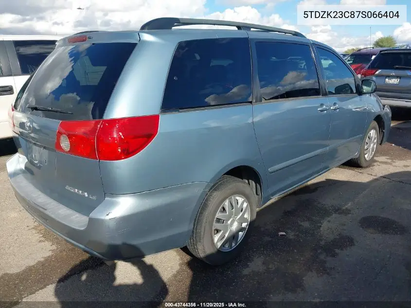 5TDZK23C87S066404 2007 Toyota Sienna Le