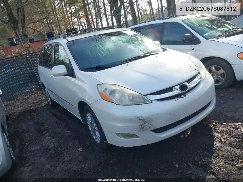 5TDZK22C57S087812 2007 Toyota Sienna Xle Limited