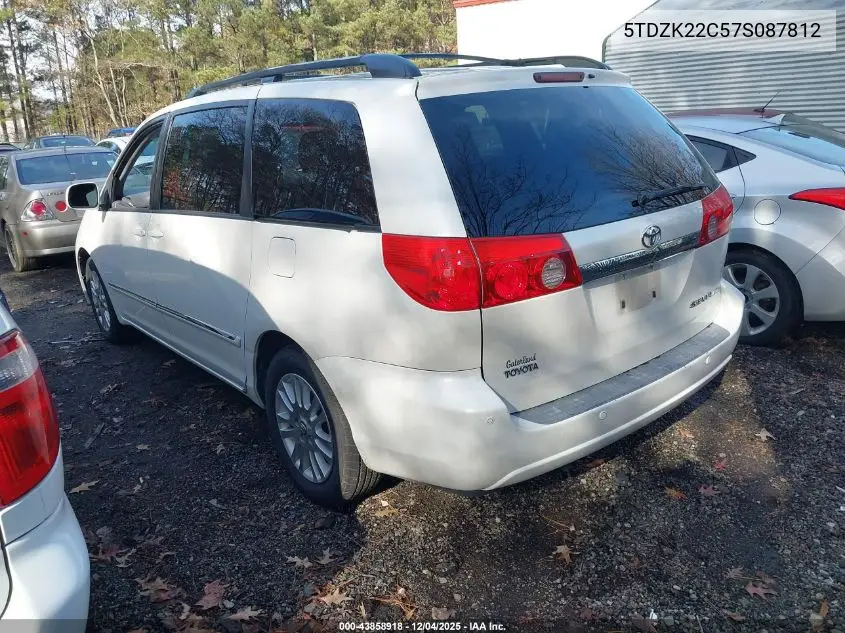 5TDZK22C57S087812 2007 Toyota Sienna Xle Limited