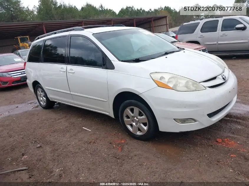 5TDZK22C07S077768 2007 Toyota Sienna Xle
