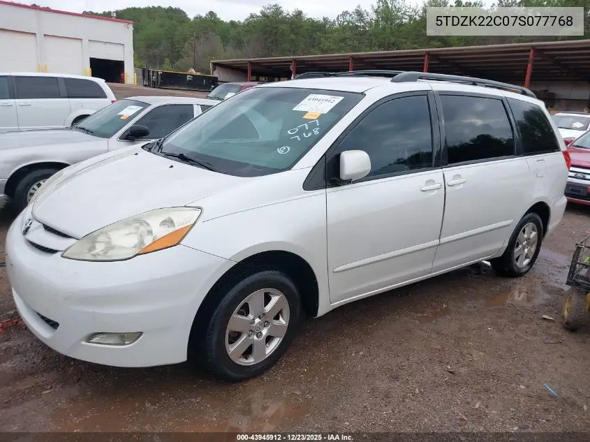 5TDZK22C07S077768 2007 Toyota Sienna Xle
