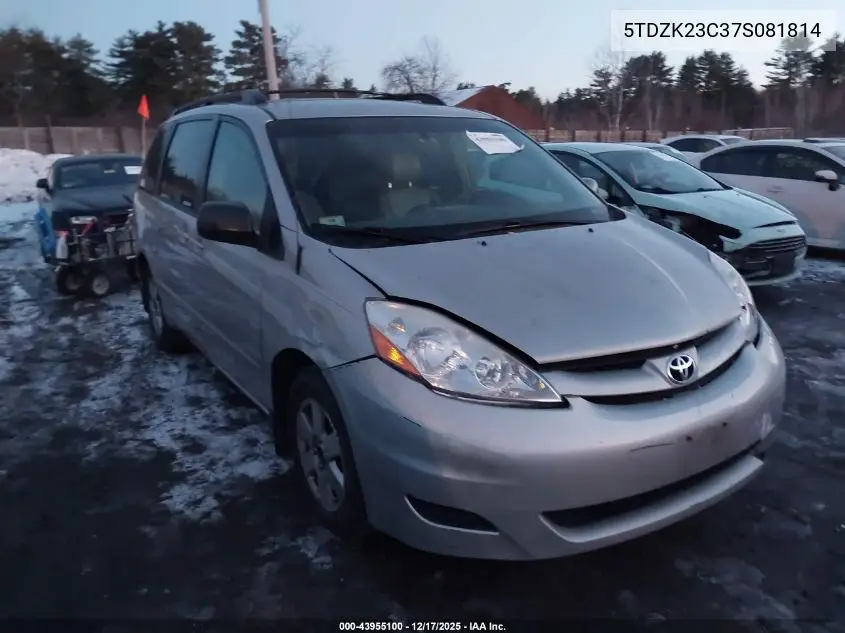 5TDZK23C37S081814 2007 Toyota Sienna Le