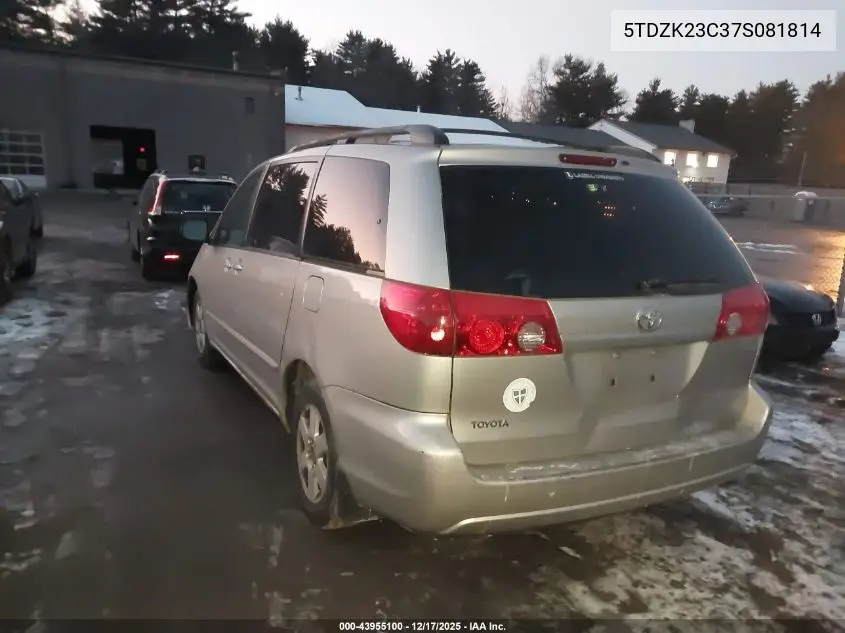 5TDZK23C37S081814 2007 Toyota Sienna Le