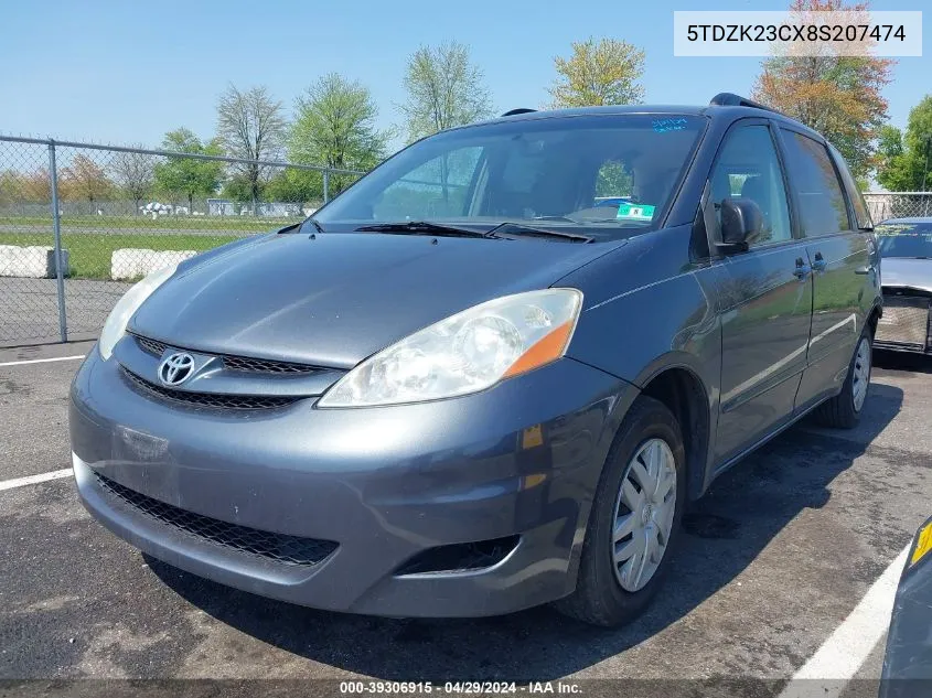 5TDZK23CX8S207474 2008 Toyota Sienna Le