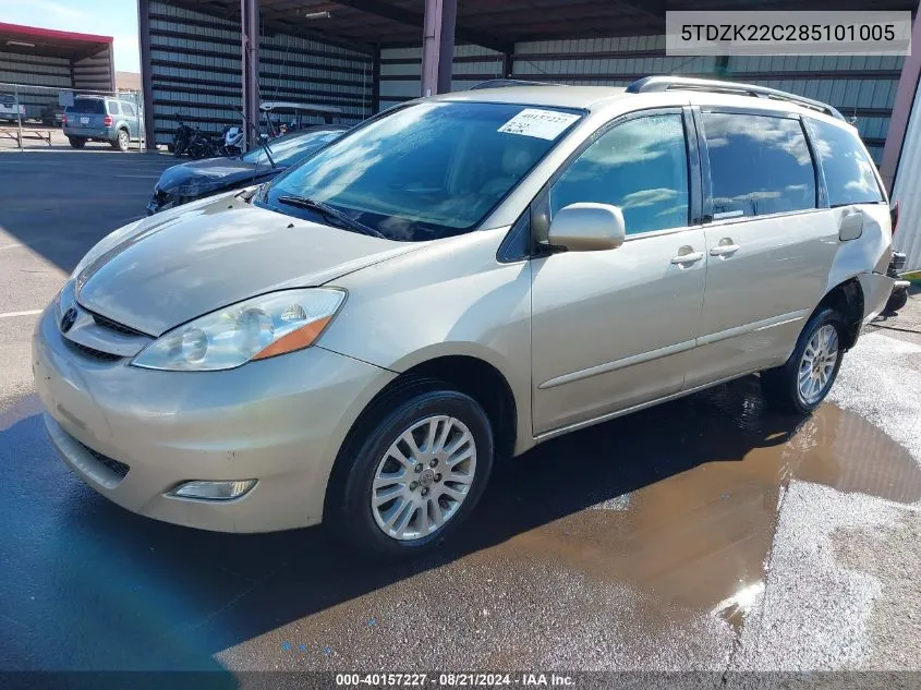 5TDZK22C285101005 2008 Toyota Sienna Xle/Xle Limited