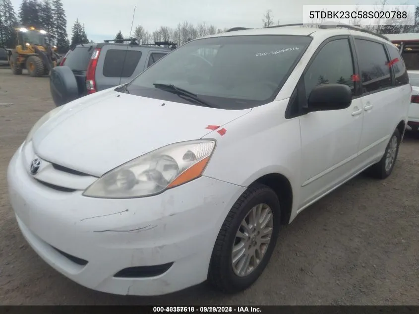 5TDBK23C58S020788 2008 Toyota Sienna Le