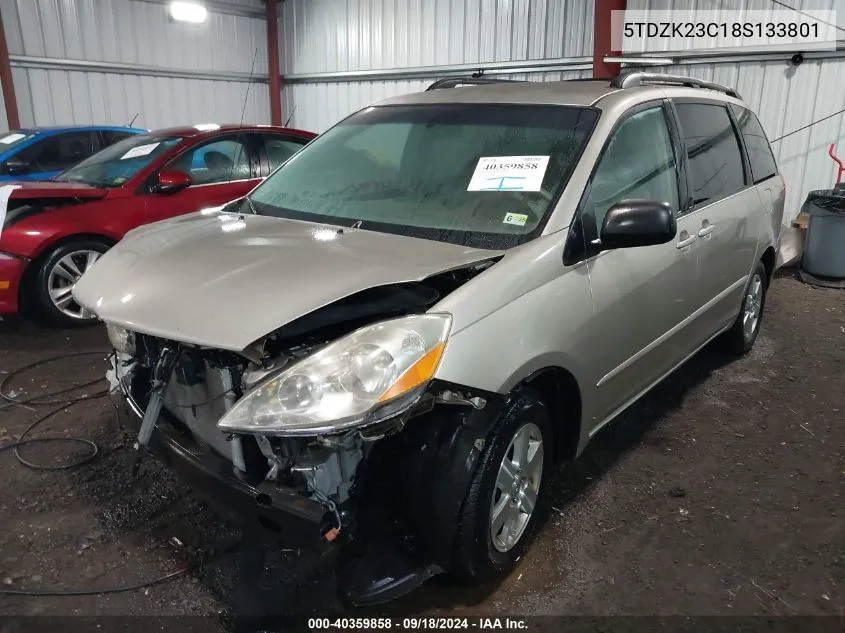 5TDZK23C18S133801 2008 Toyota Sienna Le