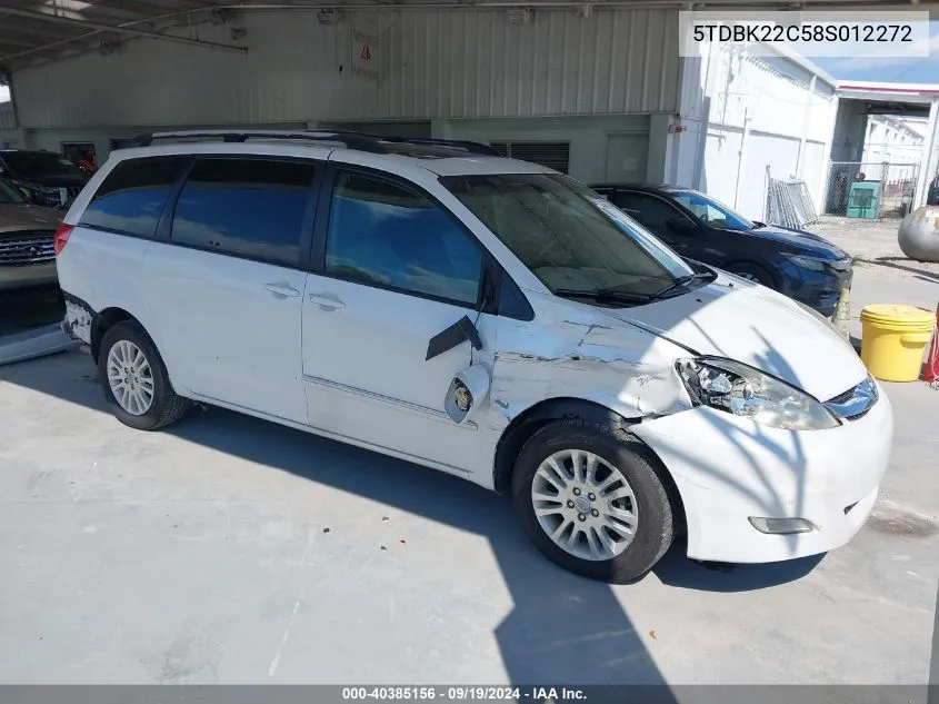 5TDBK22C58S012272 2008 Toyota Sienna Limited