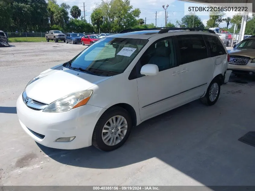 5TDBK22C58S012272 2008 Toyota Sienna Limited