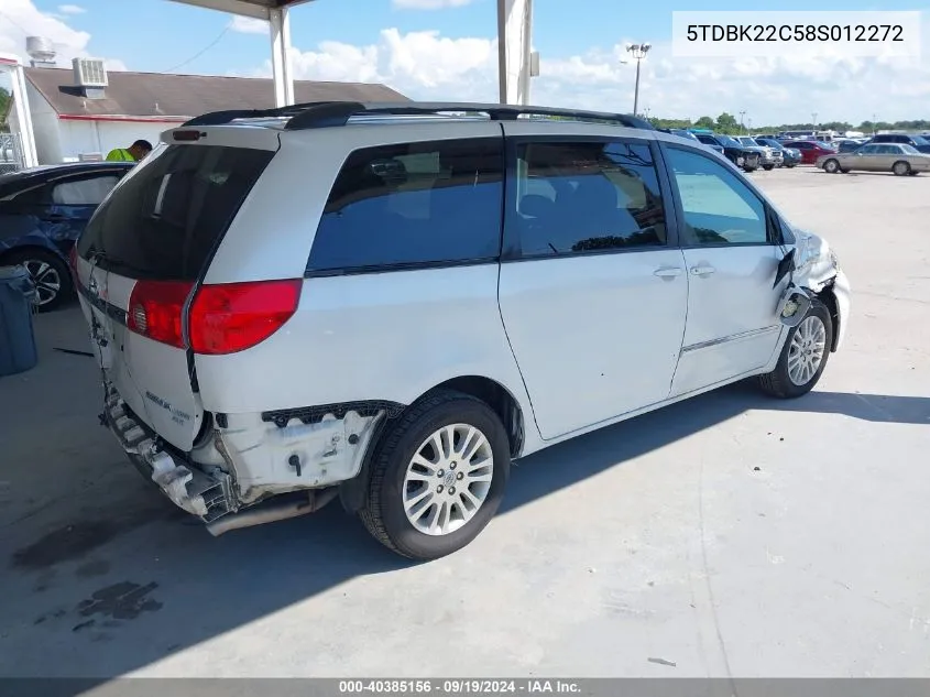 5TDBK22C58S012272 2008 Toyota Sienna Limited