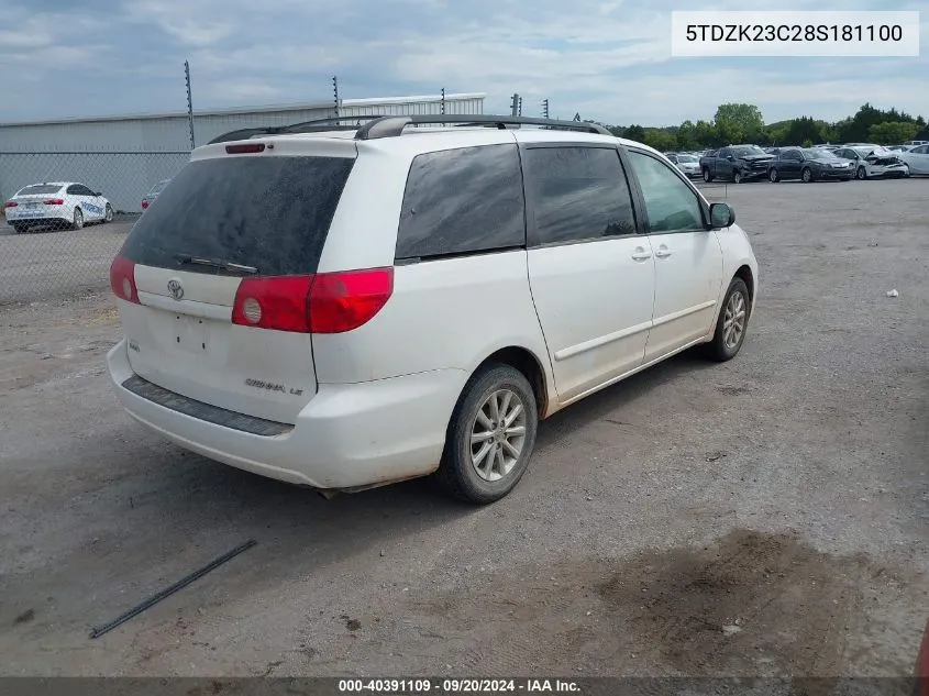 5TDZK23C28S181100 2008 Toyota Sienna Le