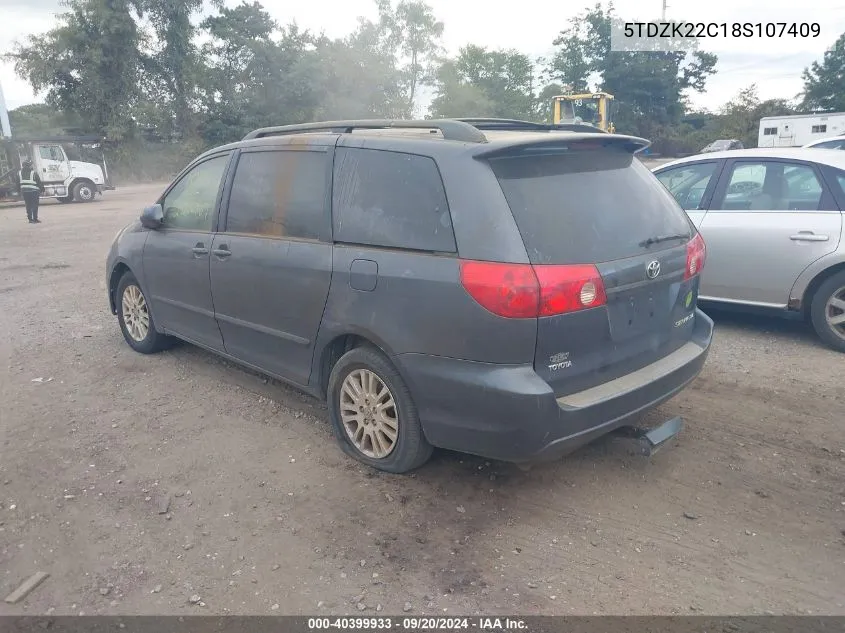 5TDZK22C18S107409 2008 Toyota Sienna Xle