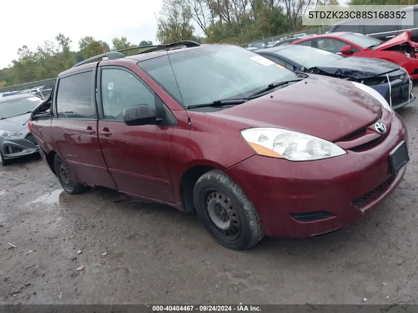 5TDZK23C88S168352 2008 Toyota Sienna Ce/Le