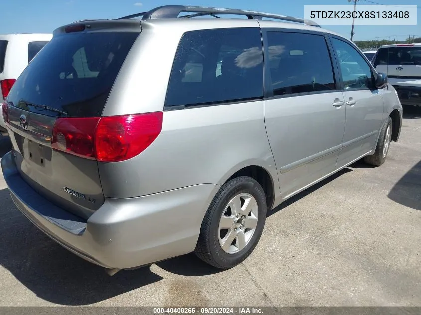 5TDZK23CX8S133408 2008 Toyota Sienna Le