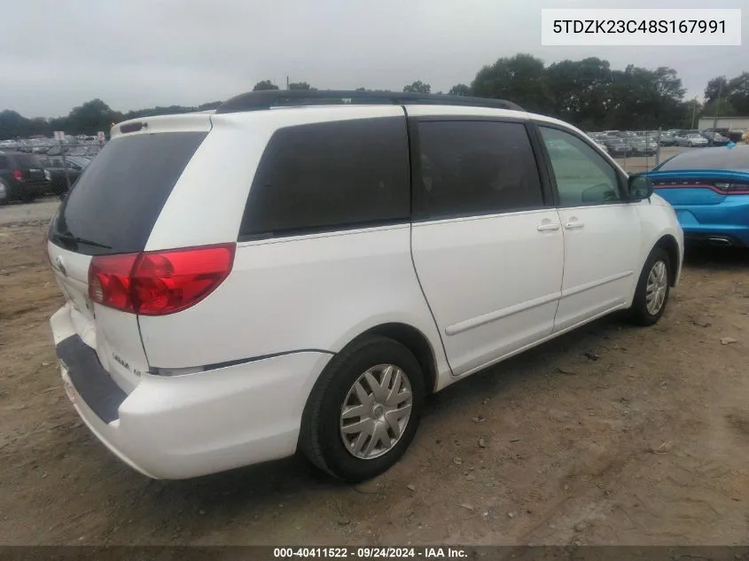 5TDZK23C48S167991 2008 Toyota Sienna Le