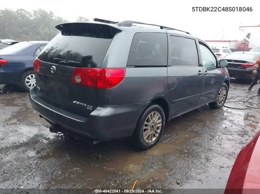 5TDBK22C48S018046 2008 Toyota Sienna Xle