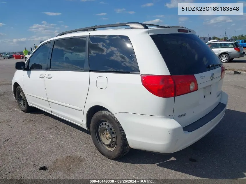 5TDZK23C18S183548 2008 Toyota Sienna Le