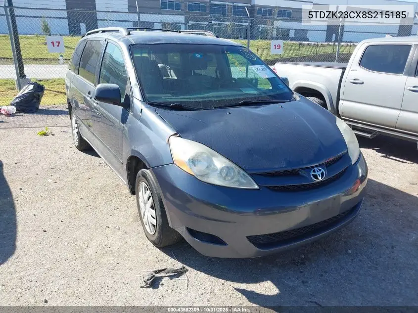 5TDZK23CX8S215185 2008 Toyota Sienna Le