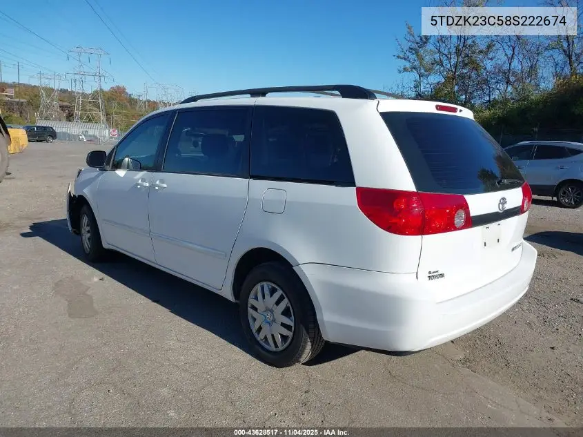 5TDZK23C58S222674 2008 Toyota Sienna Ce