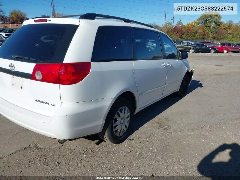 5TDZK23C58S222674 2008 Toyota Sienna Ce