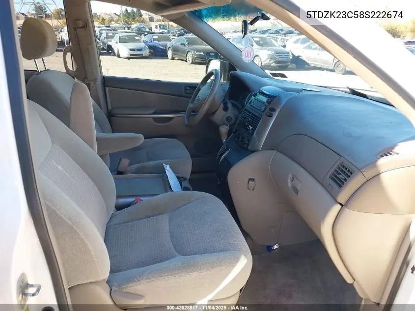 5TDZK23C58S222674 2008 Toyota Sienna Ce