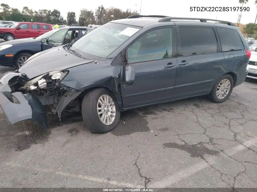 5TDZK22C28S197590 2008 Toyota Sienna Xle