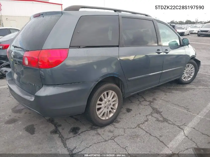 5TDZK22C28S197590 2008 Toyota Sienna Xle