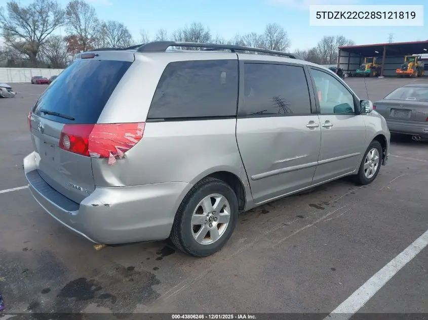 5TDZK22C28S121819 2008 Toyota Sienna Xle