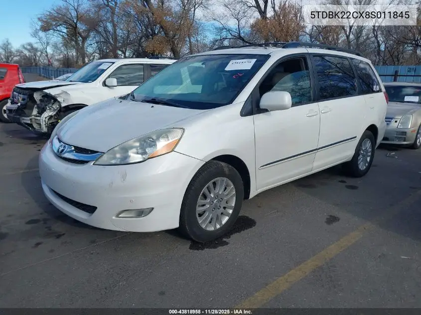 5TDBK22CX8S011845 2008 Toyota Sienna Limited