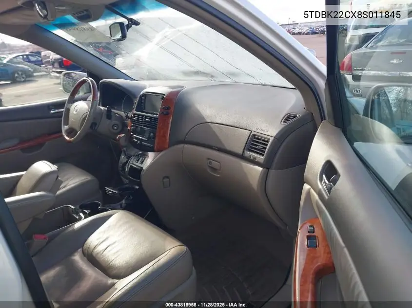 5TDBK22CX8S011845 2008 Toyota Sienna Limited
