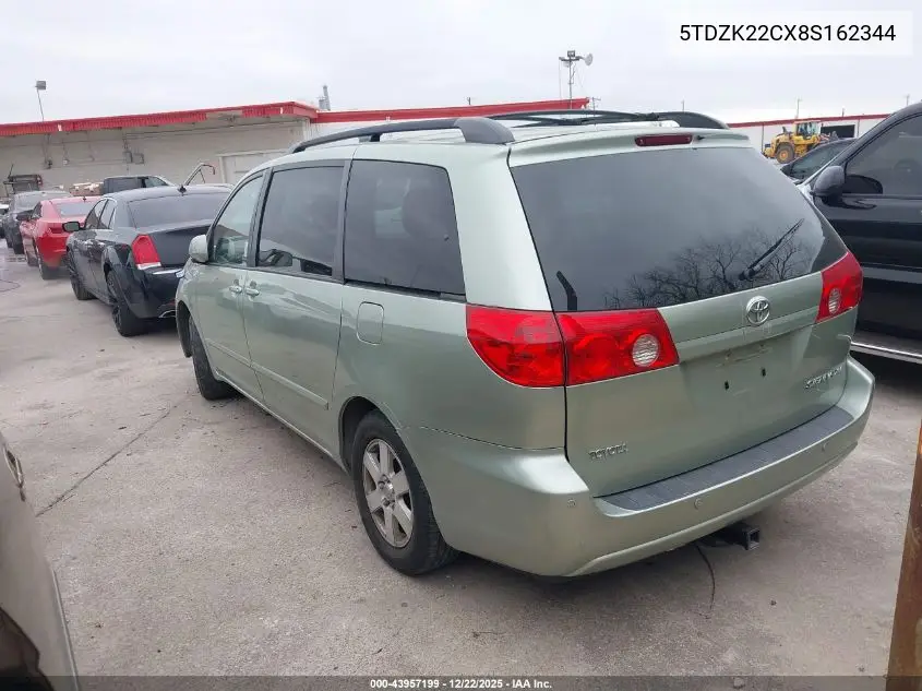 5TDZK22CX8S162344 2008 Toyota Sienna Xle