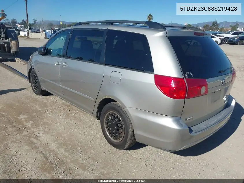 5TDZK23C88S219428 2008 Toyota Sienna Le