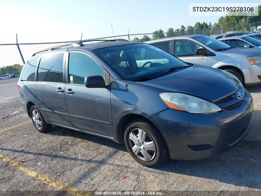 5TDZK23C19S278306 2009 Toyota Sienna Ce/Le