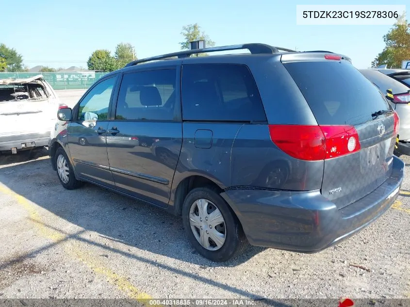 5TDZK23C19S278306 2009 Toyota Sienna Ce/Le