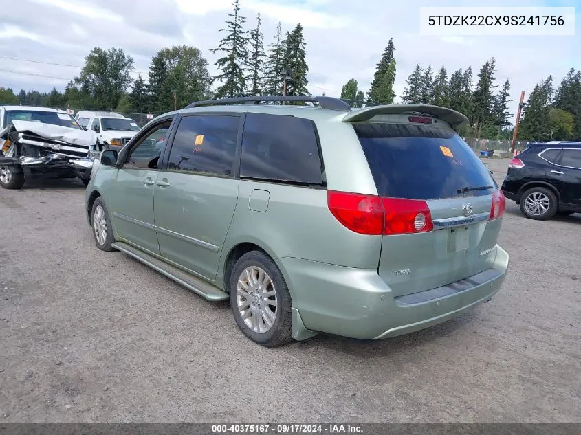 5TDZK22CX9S241756 2009 Toyota Sienna Limited